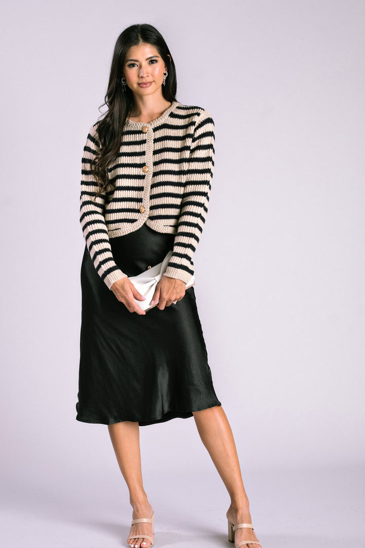 Archer Striped Knit Cardigan