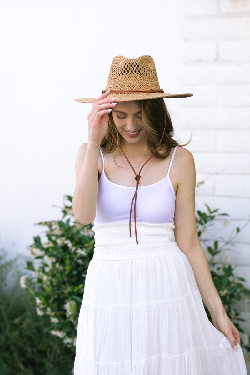 Karla Straw Hat with Stampede Strap