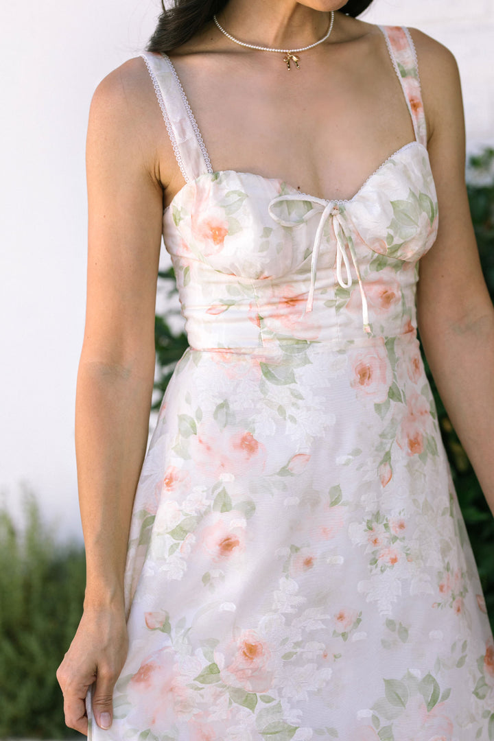 Amanda Sweetheart Floral Dress