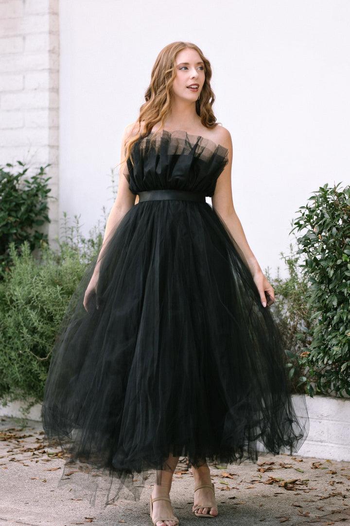 Alyssa Gathered Tulle Dress