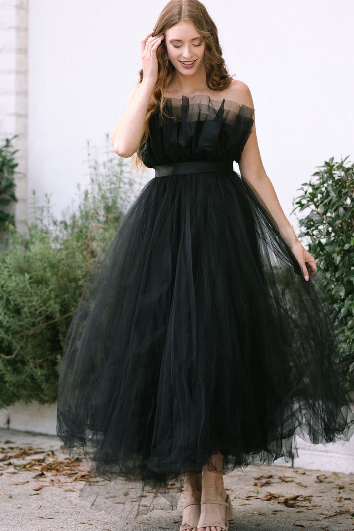 Alyssa Gathered Tulle Dress