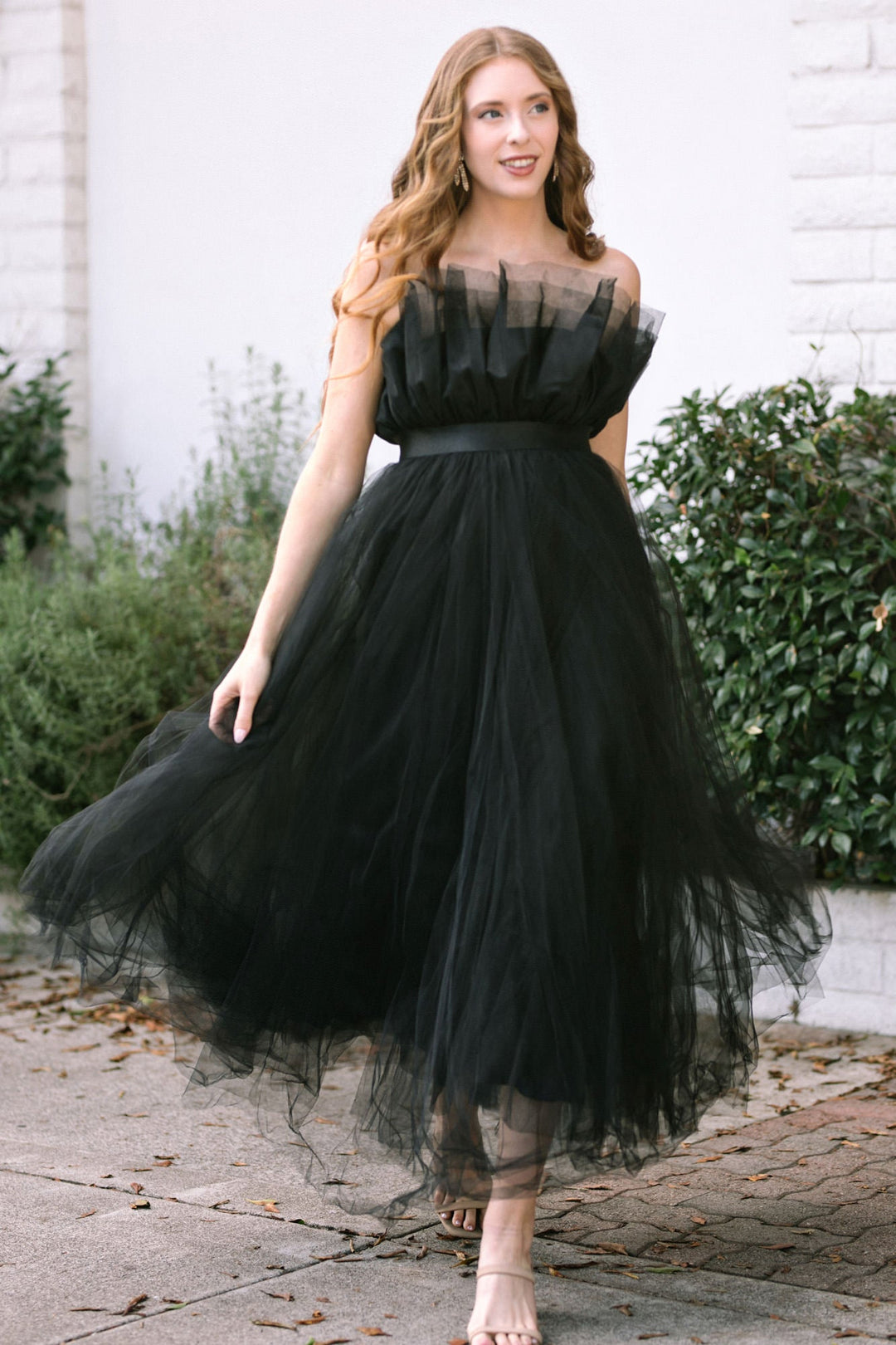 Alyssa Gathered Tulle Dress