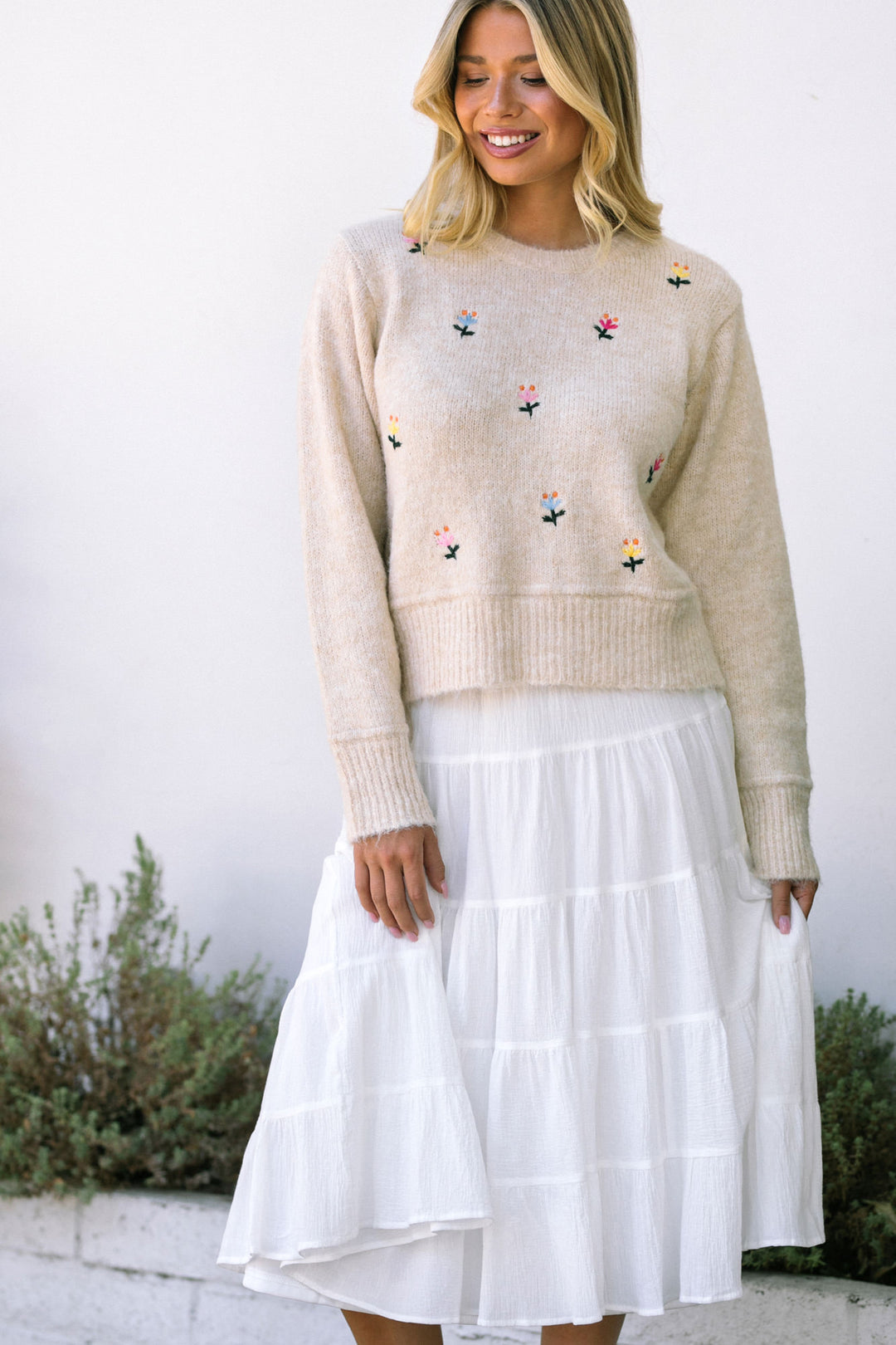 Elliot Embroidered Floral Sweater