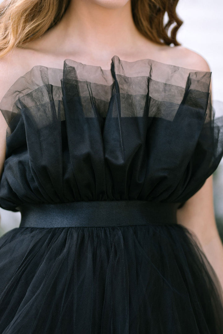 Alyssa Gathered Tulle Dress