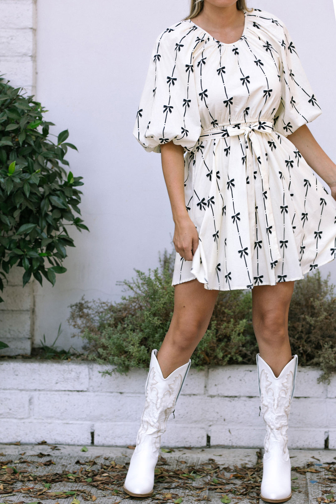 Atlas Bow Mini Dress