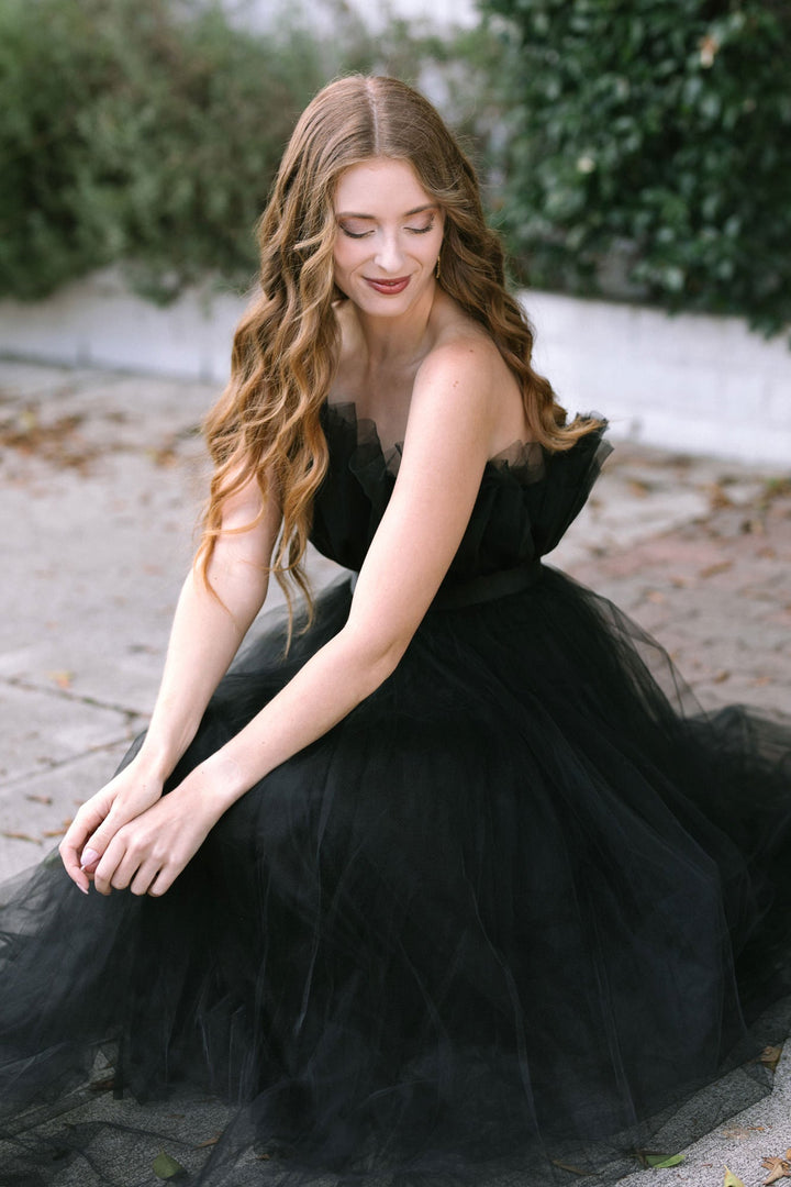 Alyssa Gathered Tulle Dress