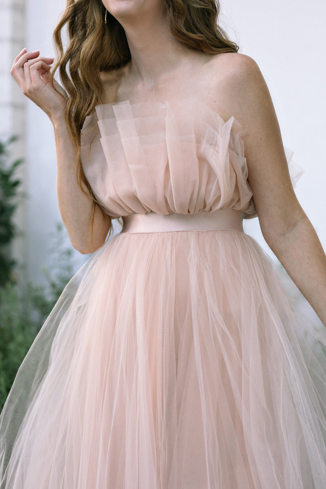 Alyssa Gathered Tulle Dress