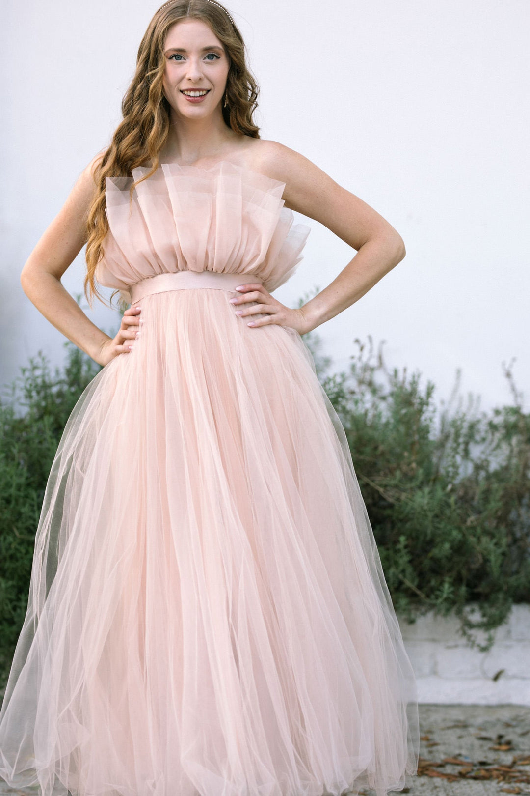 Alyssa Gathered Tulle Dress