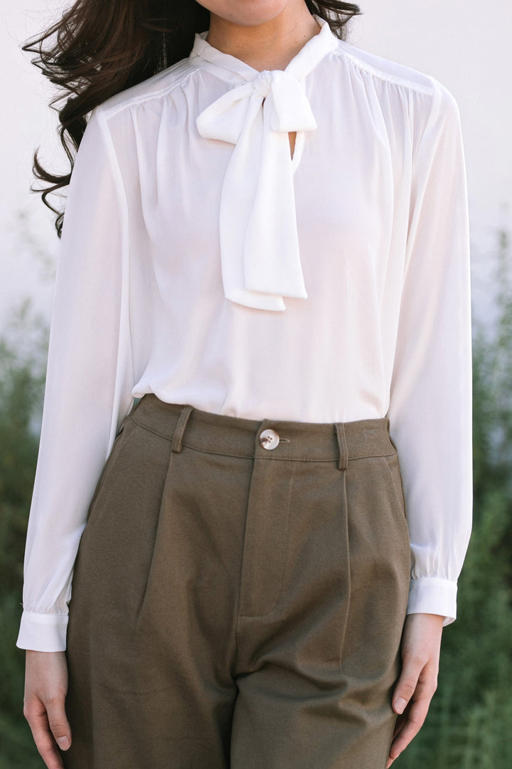 Brianna Bow Tie Blouse