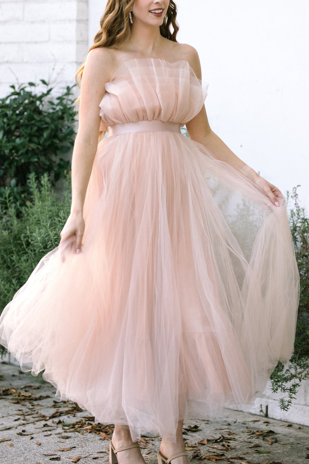 Alyssa Gathered Tulle Dress