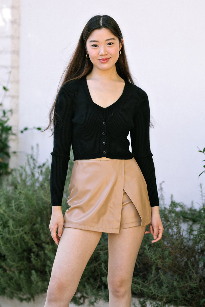 Kalia Faux Leather Skort