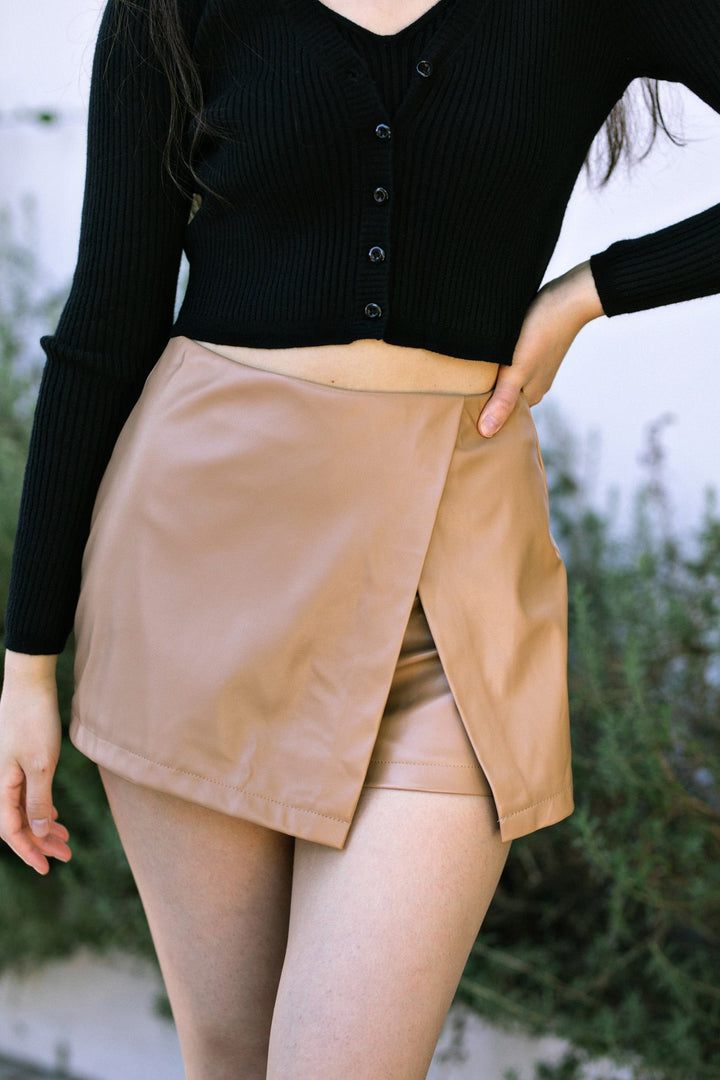 Kalia Faux Leather Skort