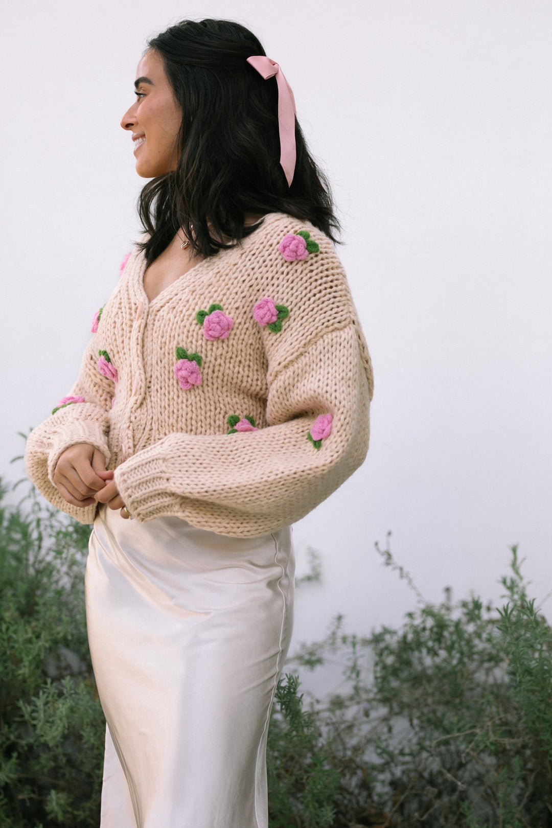 Clarisse Floral Knit Cardigan