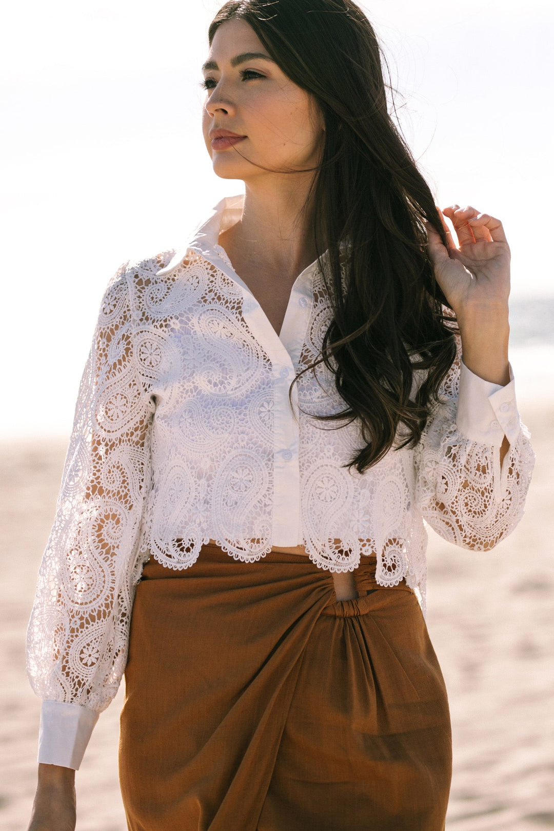 Addie Lace Buttoned Shirt