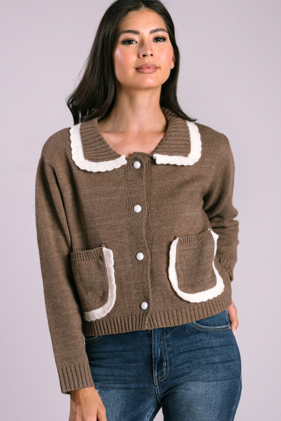 Kelly Collared Knit Cardigan