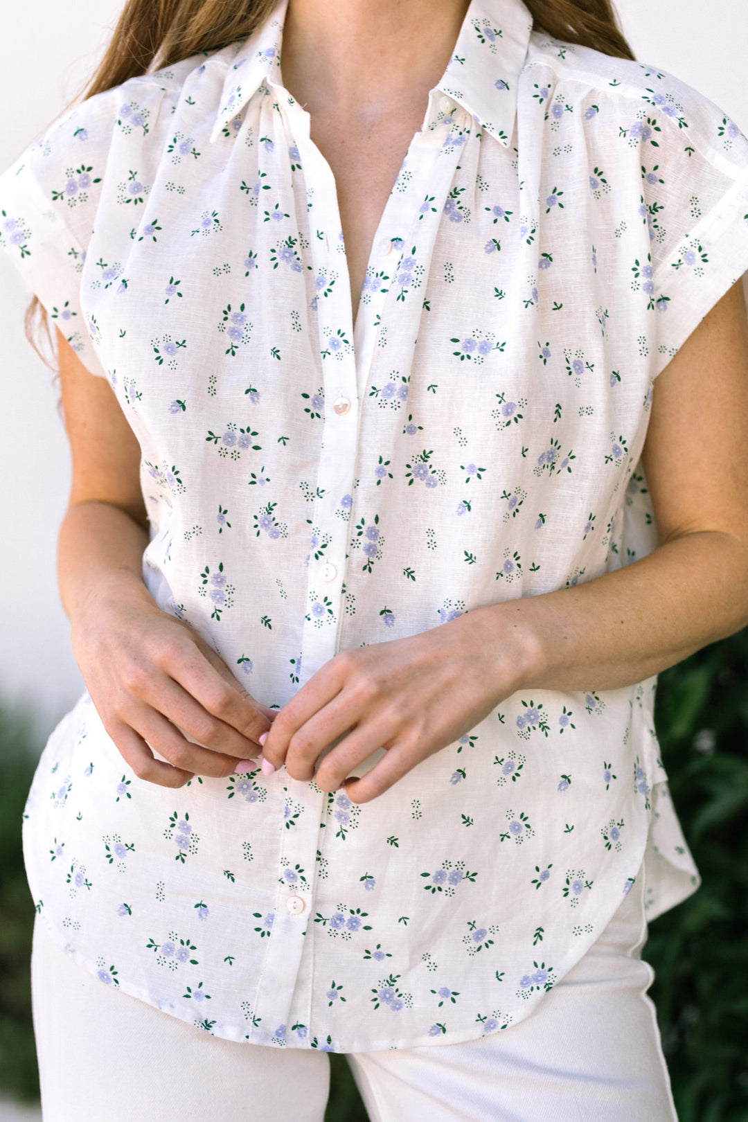 Izzy Floral Buttoned Top