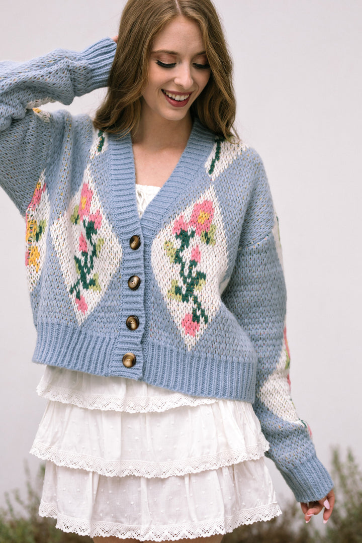 Marlow Floral Buttoned Cardigan