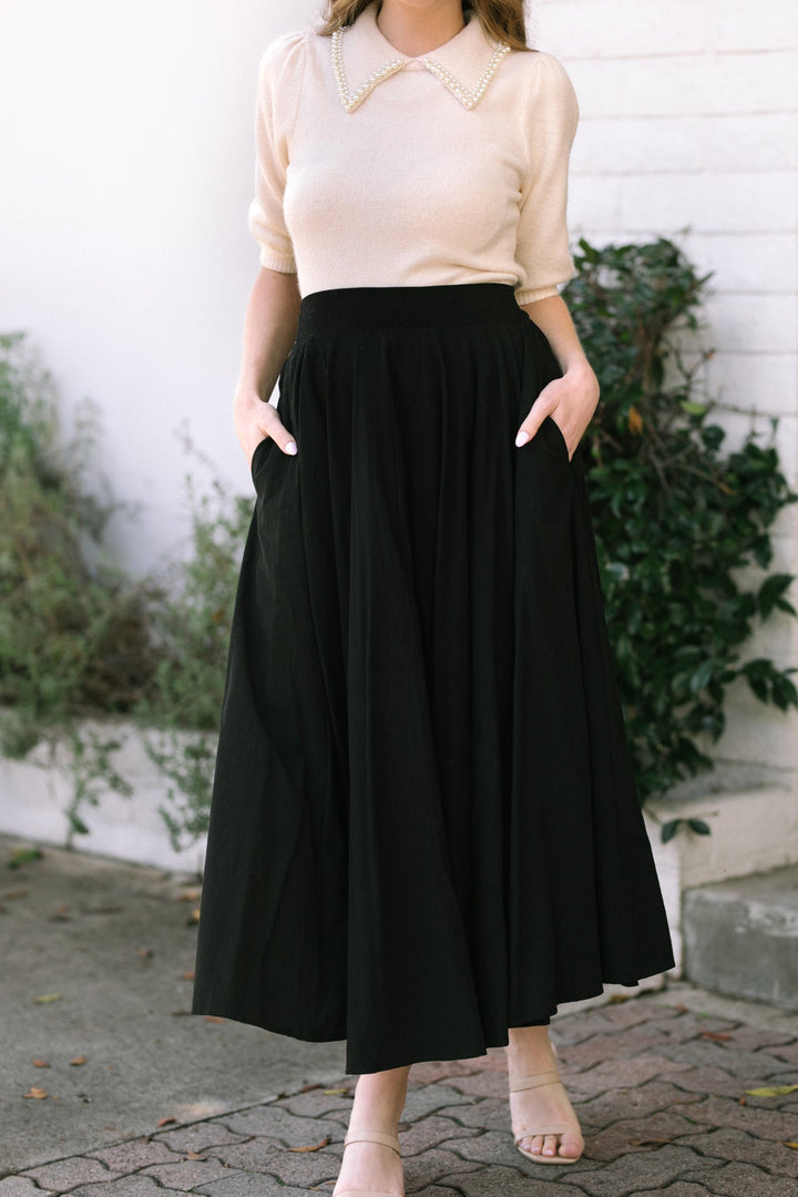 Joelle Solid Maxi Skirt