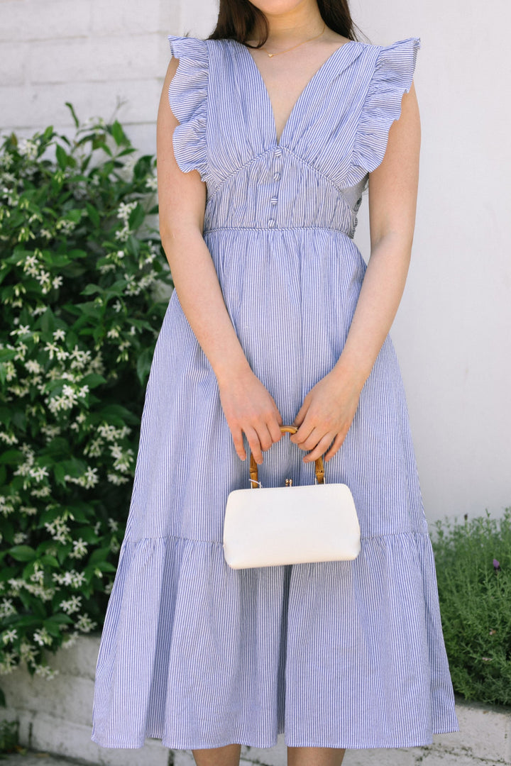 Reese Ruffled Striped Dress