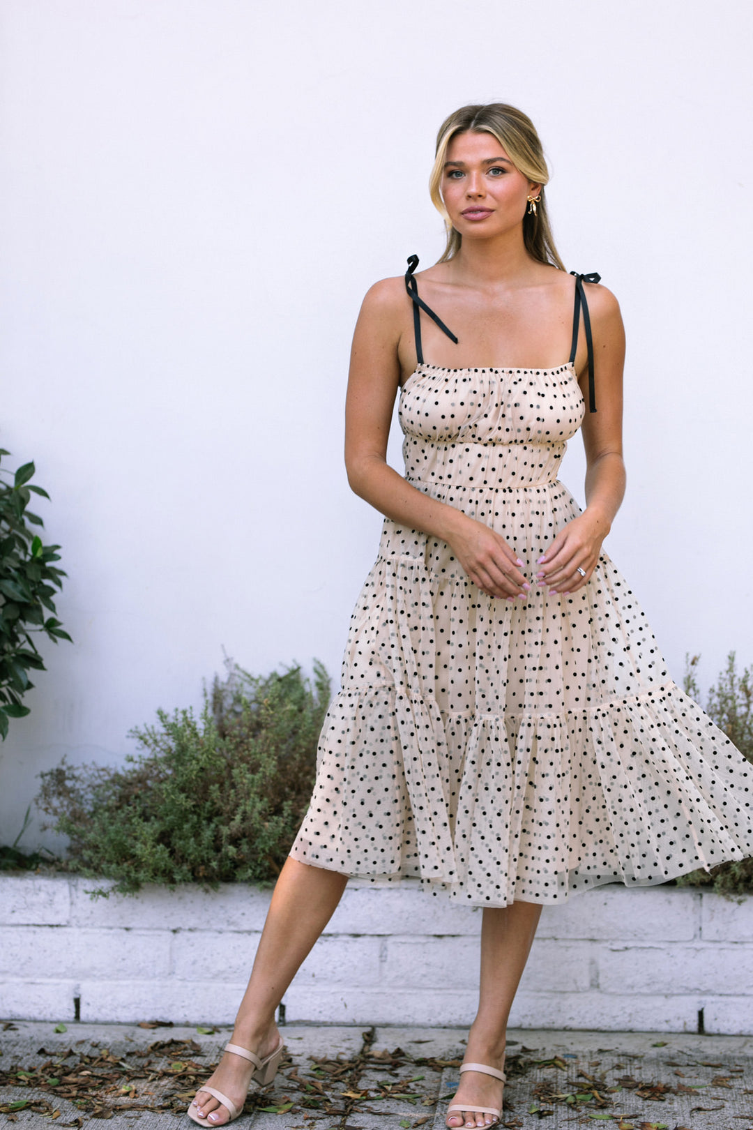 Isabelle Dotted Midi Dress