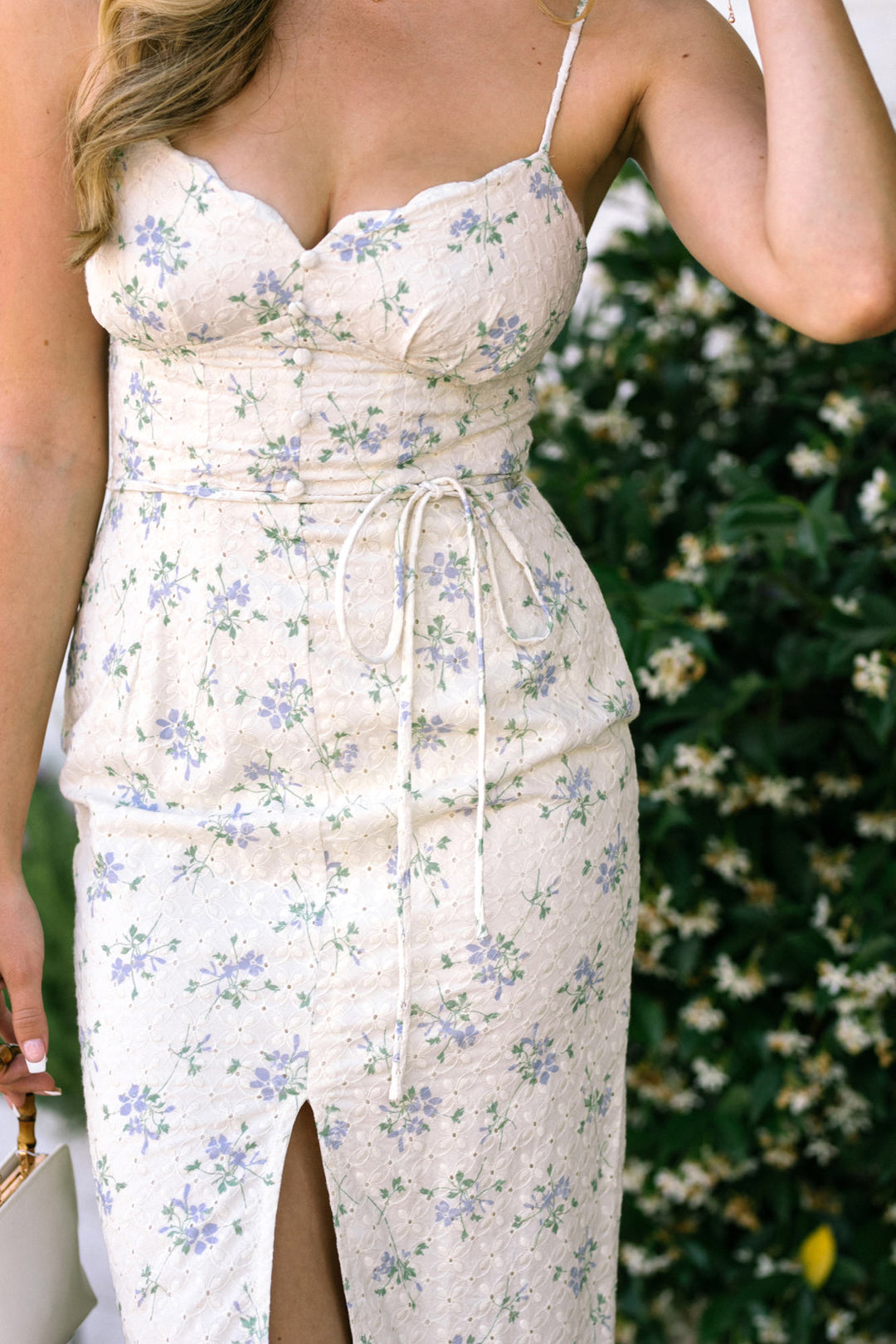 Hazel Eyelet Midi Dress