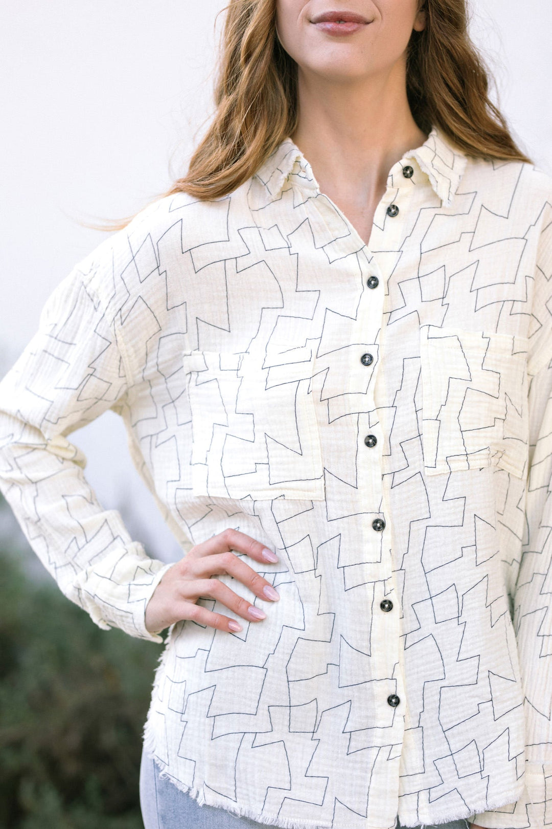 Wiley Gauze Button Down