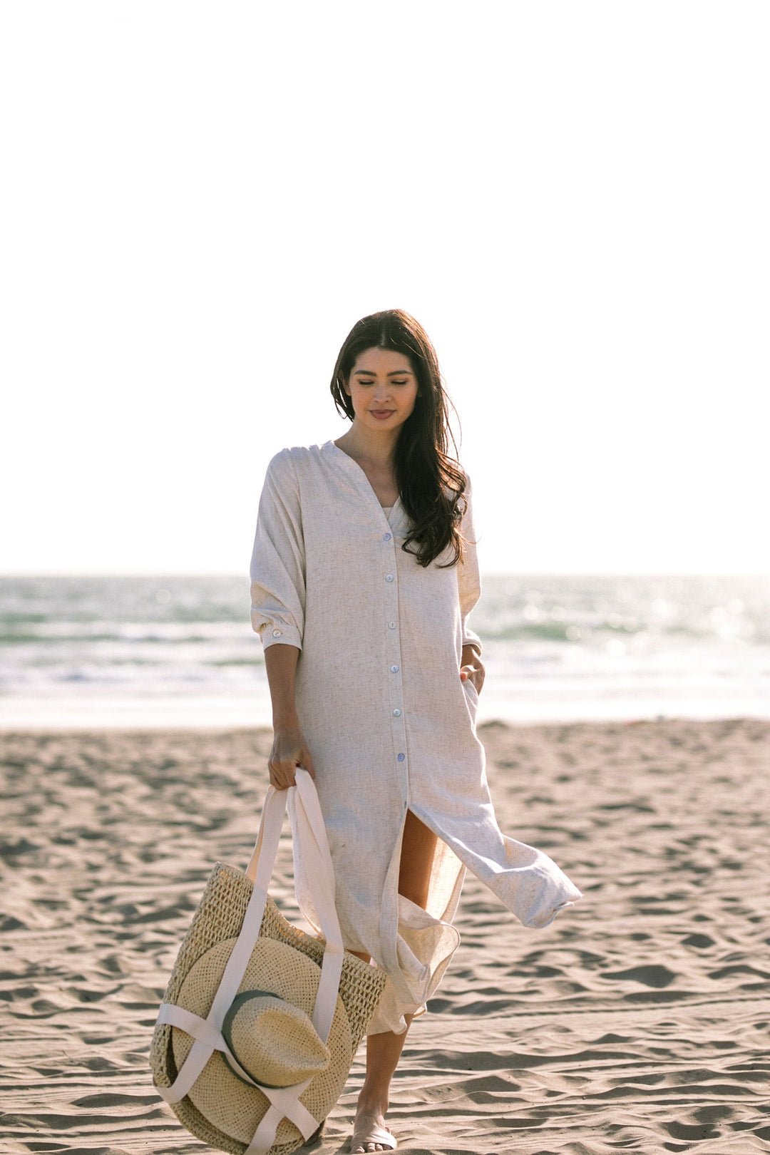 Kailey Buttoned Kaftan Dress