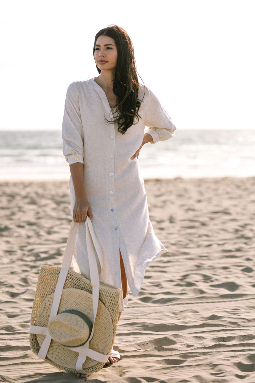 Kailey Buttoned Kaftan Dress