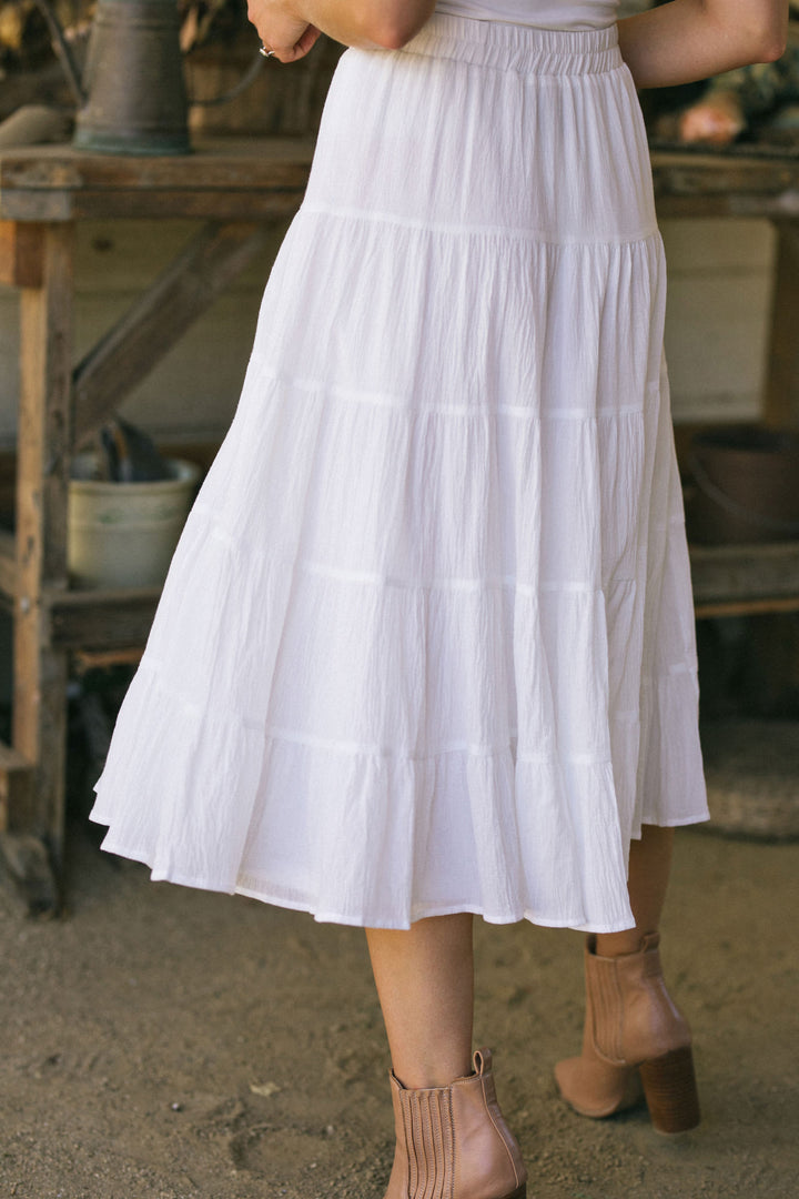 Raelynn Tiered Midi Skirt