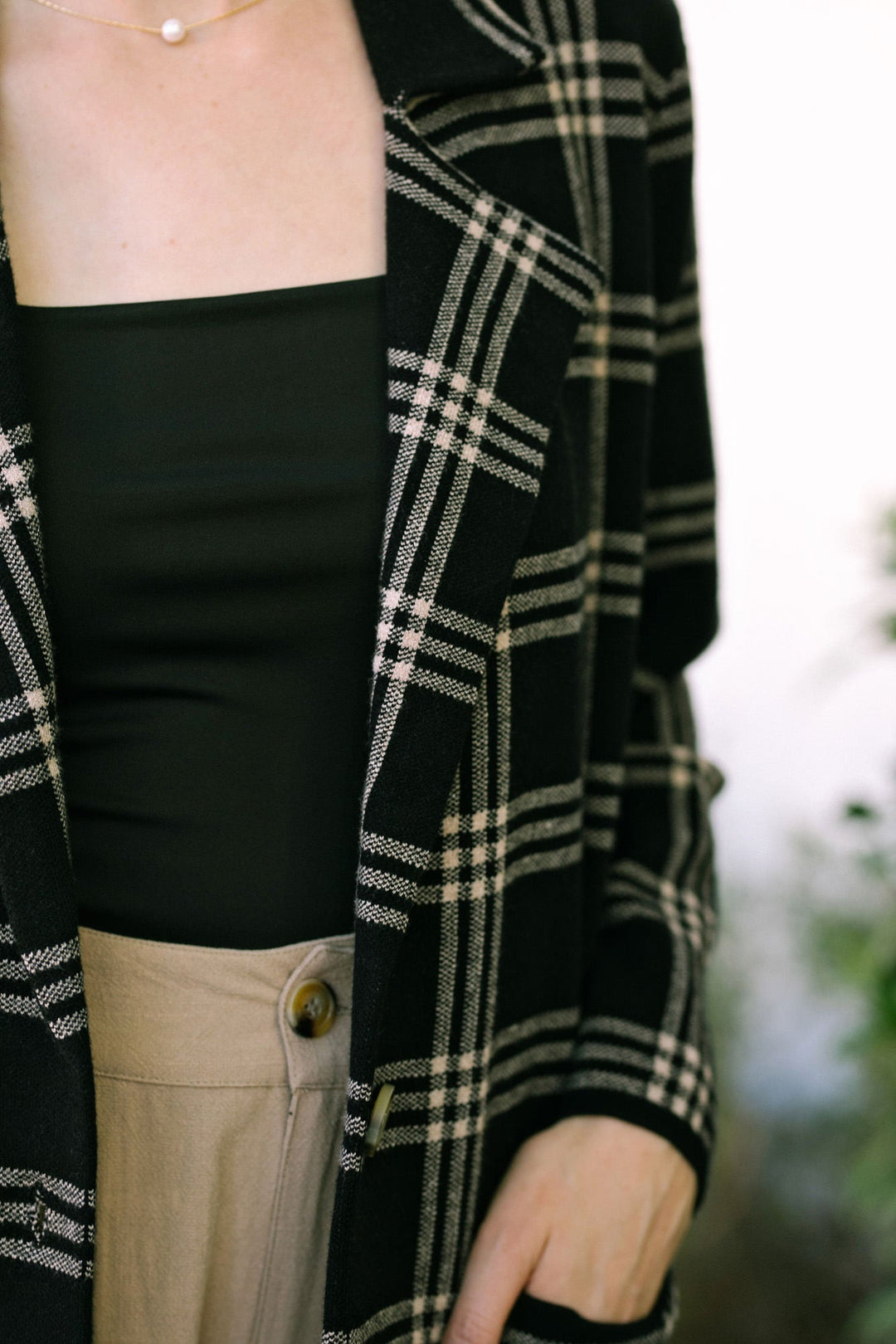 Bobbi Plaid Knit Coat