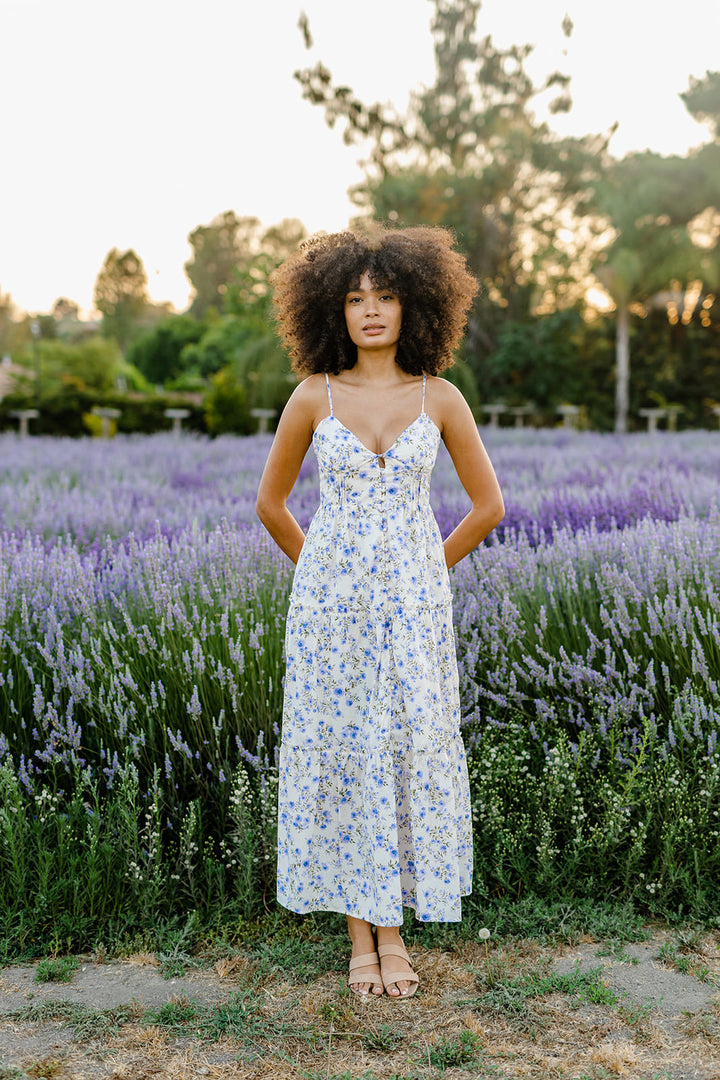 Avery Floral Buttoned Dress