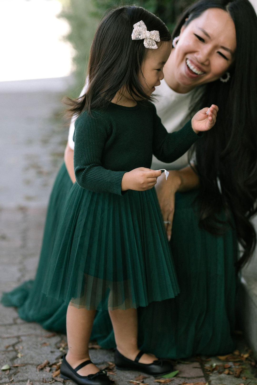 Kids Ribbed Tulle Dress