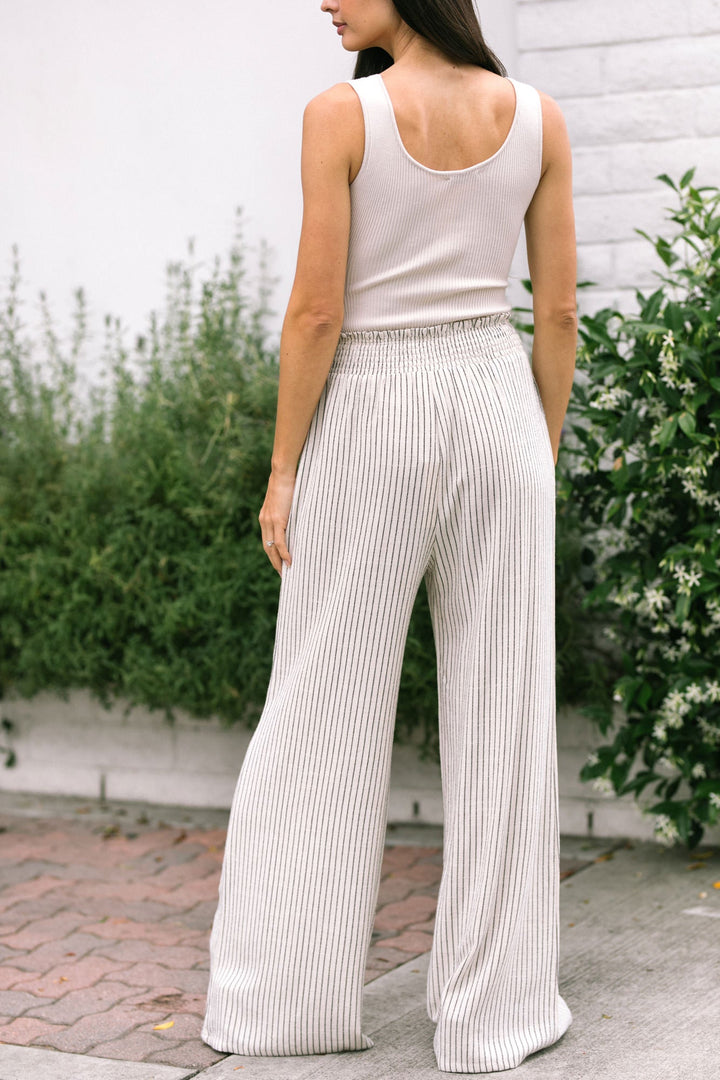 Francine Striped Smocked Pants