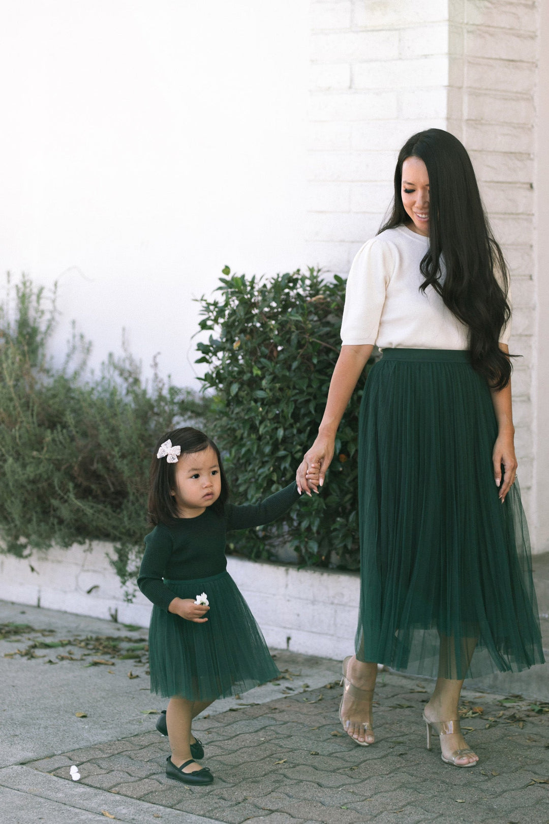 Vienna Pleated Tulle Midi Skirt