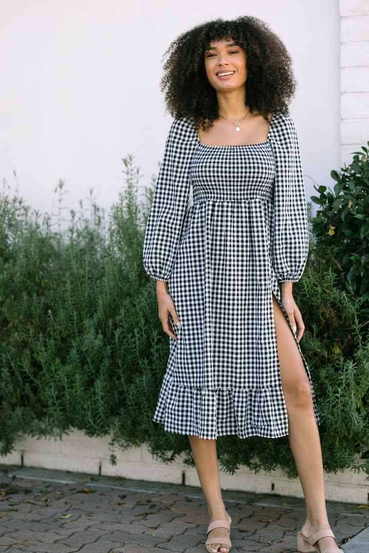 Jordyn Smocked Gingham Dress