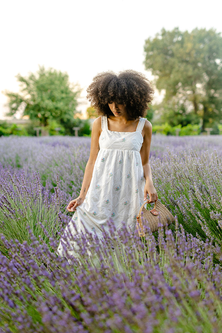 Alondra Embroidered Eyelet Dress