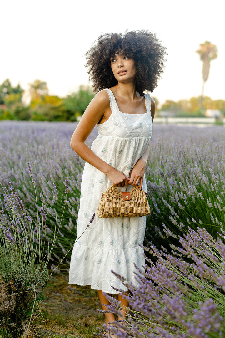 Alondra Embroidered Eyelet Dress