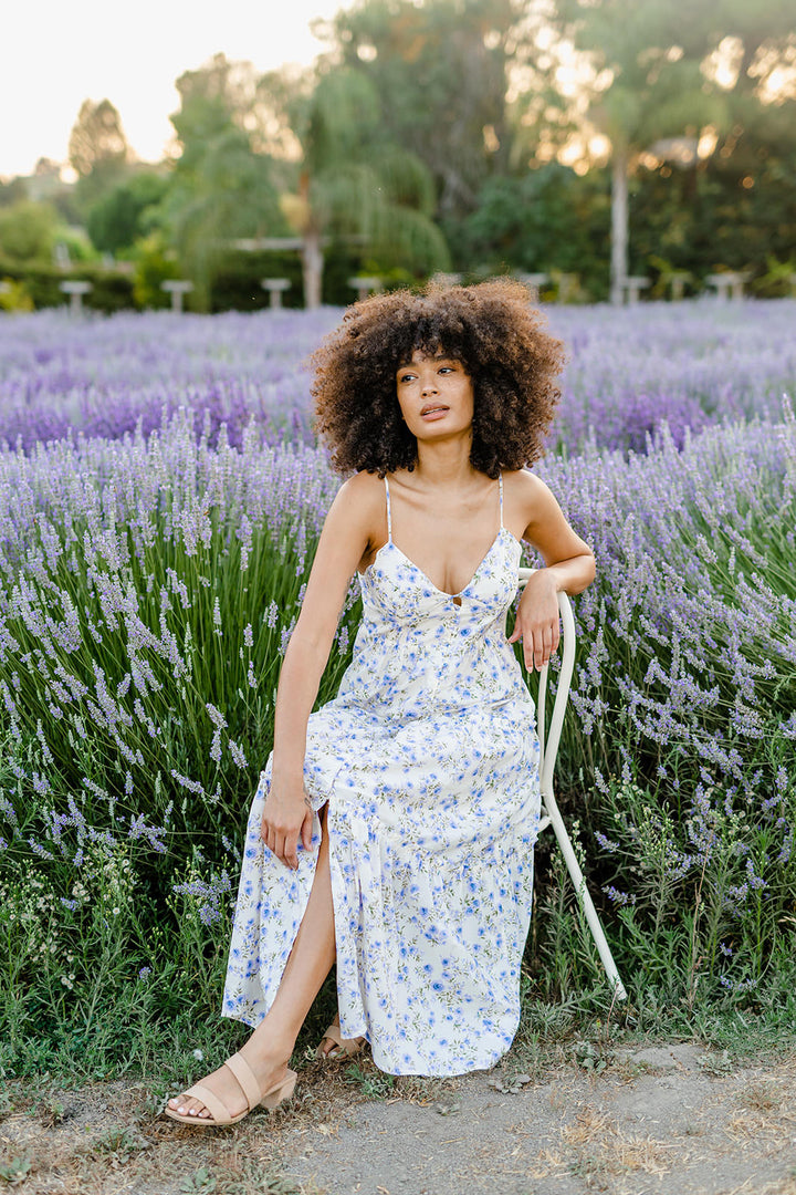 Avery Floral Buttoned Dress