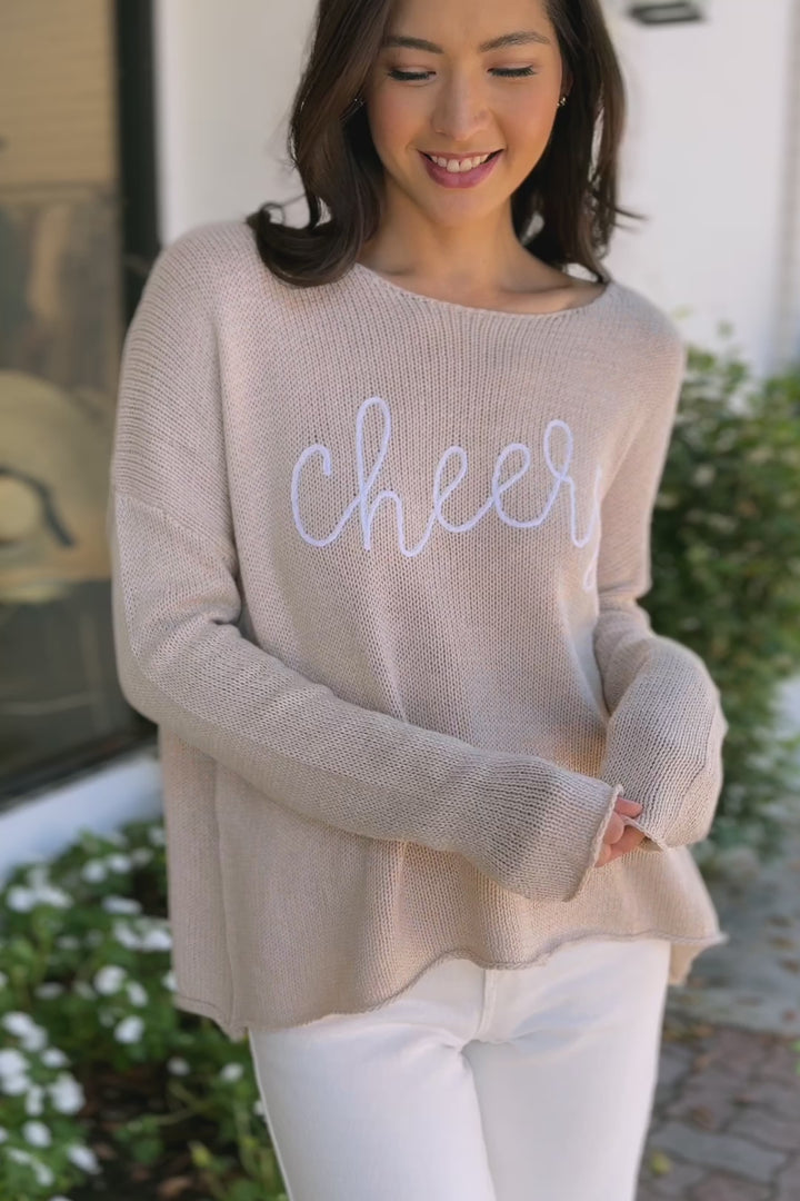 Christy Cheers Knit Sweater