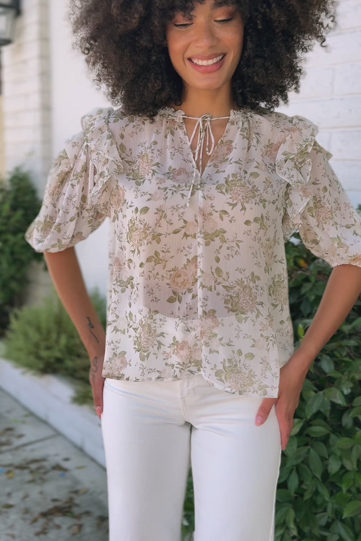 Anneli Chiffon Ruffled Blouse