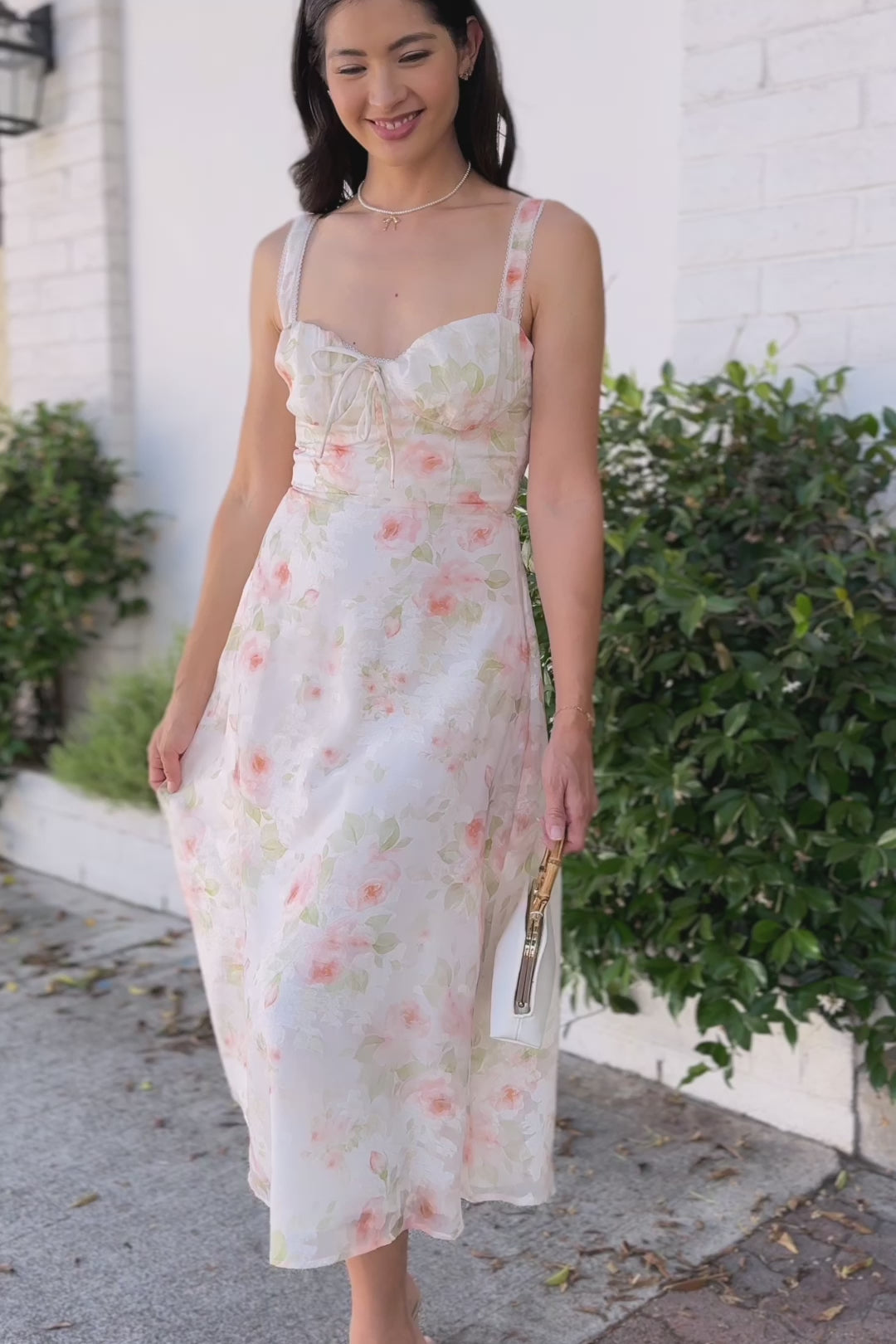 Amanda Sweetheart Floral Dress