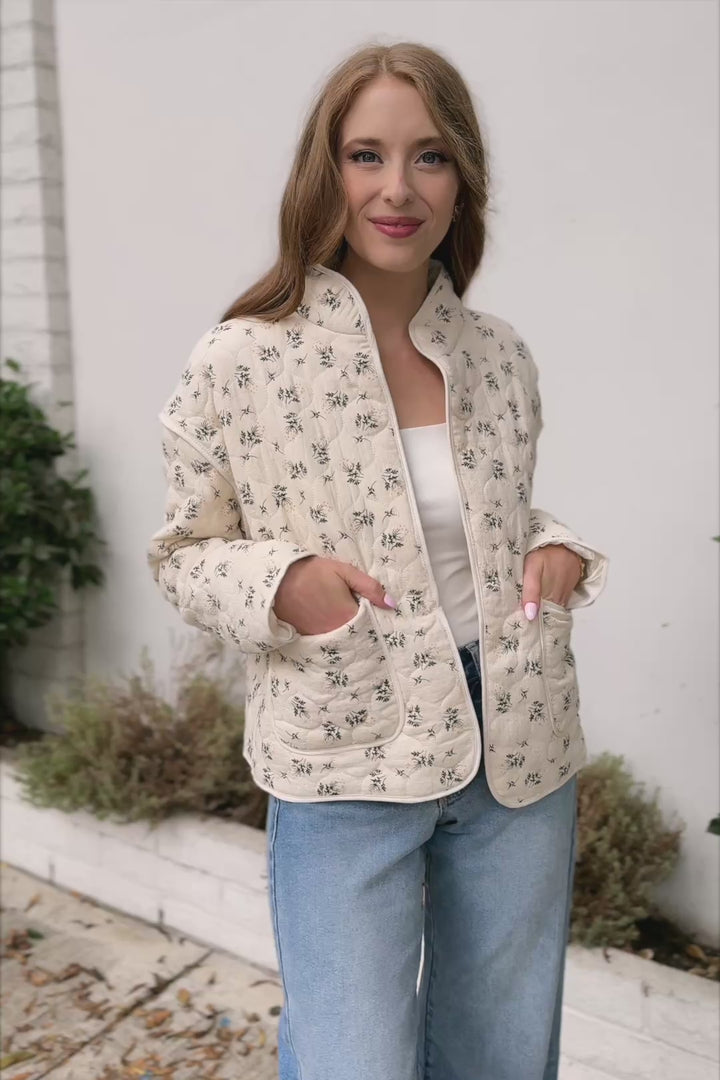 Sandra Quilted Floral Jacket