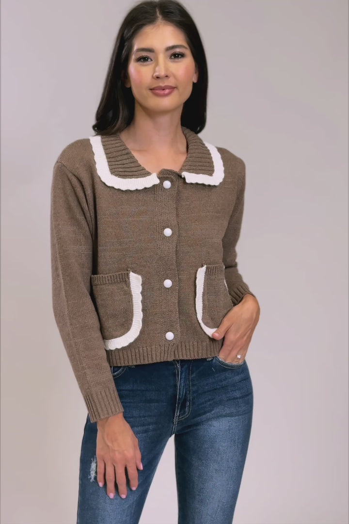 Kelly Collared Knit Cardigan