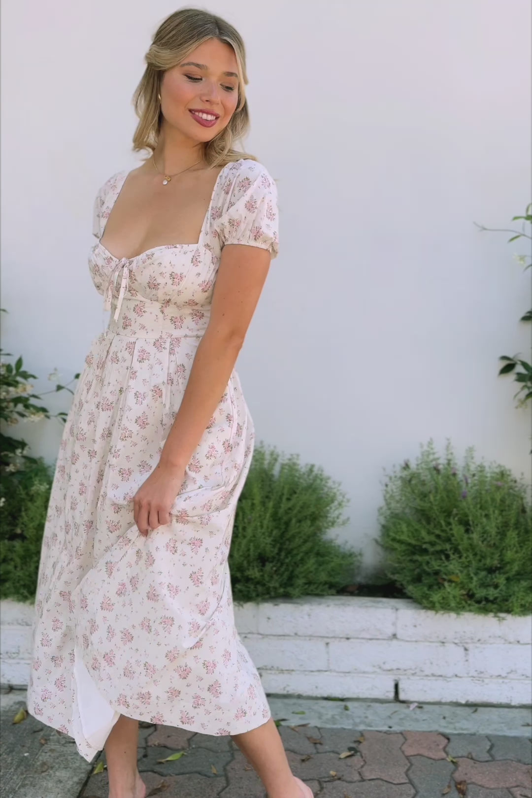 Fatima Floral Sweetheart Dress