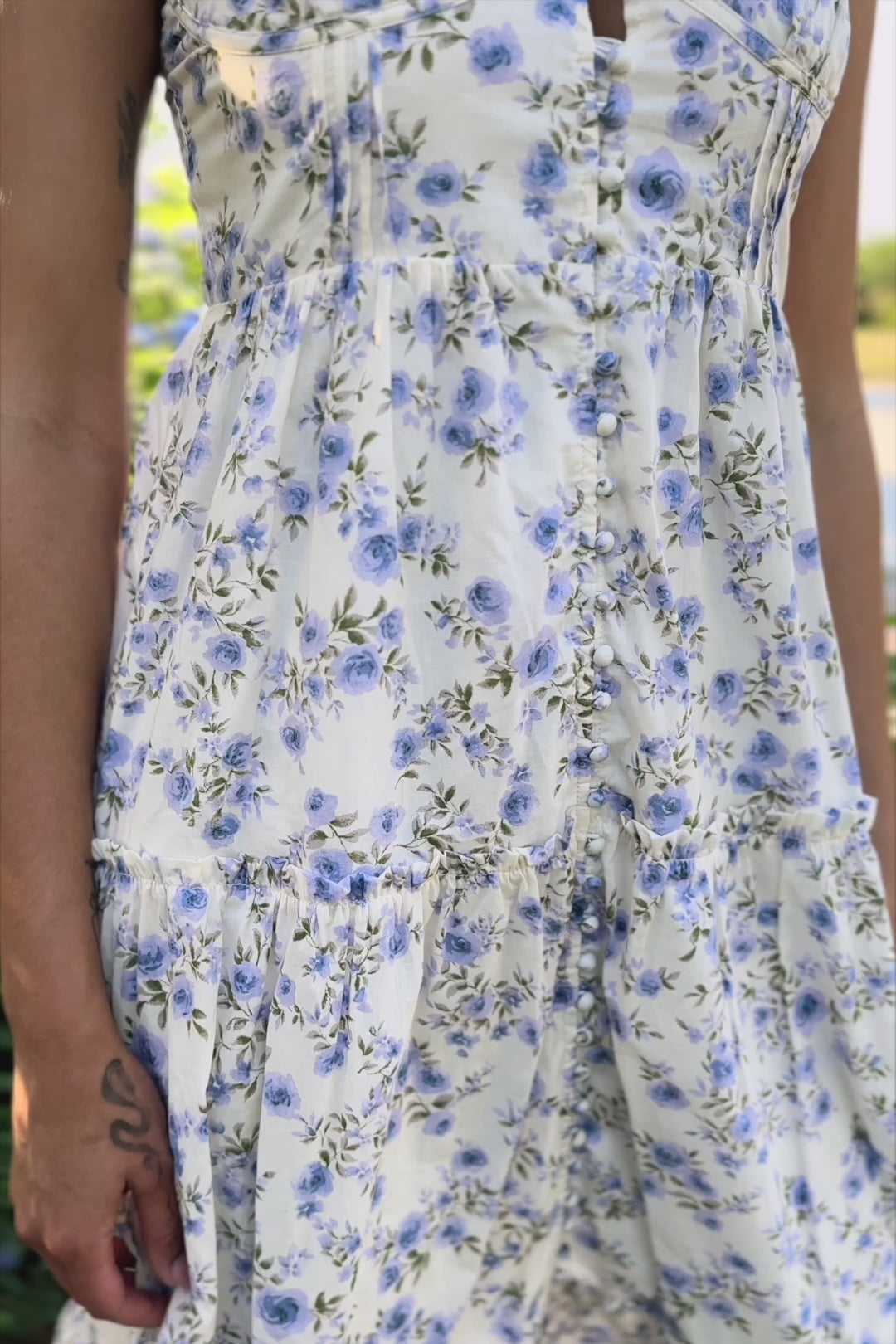 Avery Floral Buttoned Dress